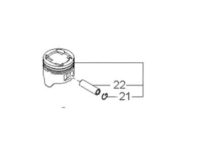 Kia 0K9Y211SA0 Piston Set Standard