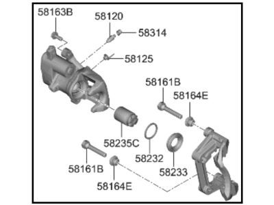 Kia 58311ATA00 CALIPER KIT-RR BRAKE