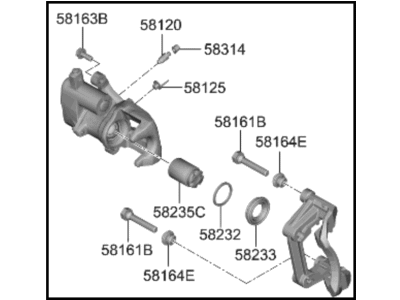 Kia 58310ATA00 CALIPER KIT-RR BRAKE