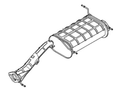 Kia 0K01W40100DAS MUFFLER Assembly-Main
