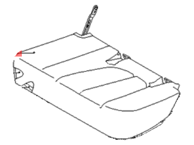 Kia 891711D000460 Rear Seat Cushion Covering Assembly, Left