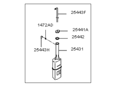 Kia 254292F000 Reservoir & Hose Assembly