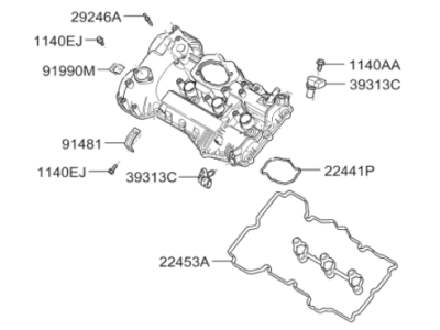 Kia 224103CGC2 Cover Assembly-Rocker LH