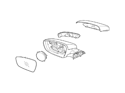 Kia 87610A7200 Outside Rear View Mirror Assembly, Left