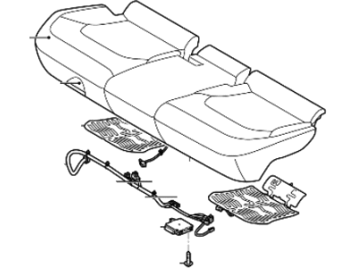 Kia 89100CV000CWD CUSHION ASSY-RR SEAT