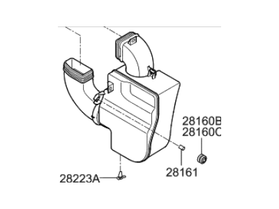 Kia 28220B2000 Duct B Assembly-Air