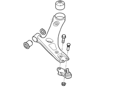 Kia 545003W600 Arm Complete-Front Lower