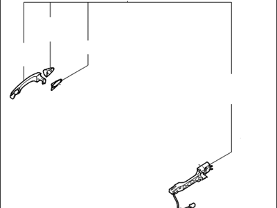 Kia 826603R020STM Front Door Outside Handle Assembly, Right