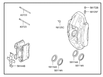 Kia 58130G9200 Brake Assembly-Fr, RH