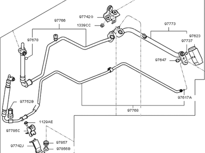 Kia 977752E300 Suction & Liquid Tube Assembly