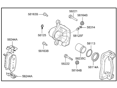 Kia 58210G9200 Brake Assy-Rr Wheel