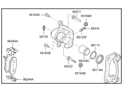 Kia 58230G9200 Brake Assy-Rr Wheel