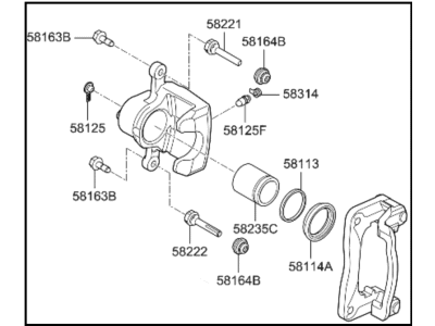 Kia 58310G9A20 CALIPER KIT-RR BRAKE