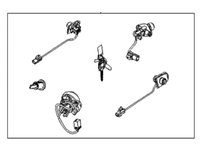 Kia 819051F101 Lock Key & Cylinder Set