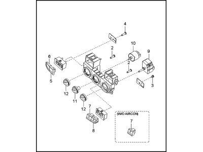 Kia 0K07061190D Control Assembly-Heater