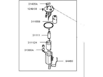 Kia 311102G100 Fuel Pump & Sender Module Assembly