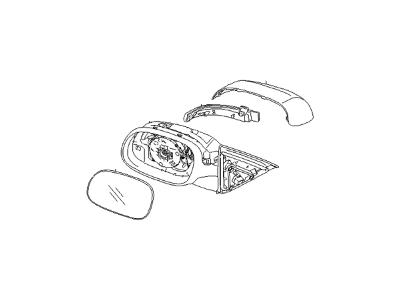 Kia 87620B2540 Outside Rear View Mirror Assembly, Right