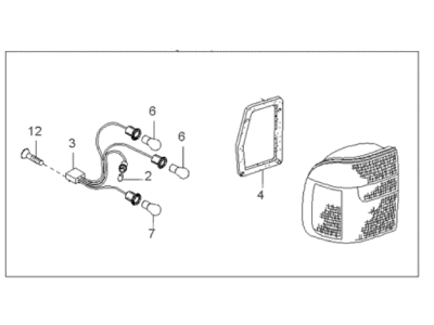 Kia 0K01B51160B Lamp-Rear Combination, LH
