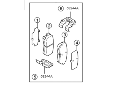 Kia 583021MA00 Pad Kit-Rear Disc Brake