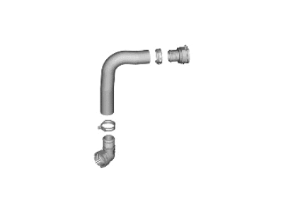 Kia 25415P0000 HOSE ASSY-RADIATOR, L