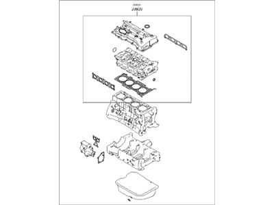 Hyundai 20910-2GO00-A Gasket Kit-Engine Overhaul