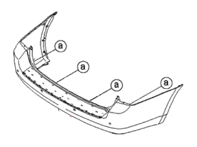 Kia 866114D000 Rear Bumper Cover