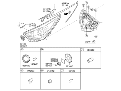 Kia 92101Q4040 Driver Side Headlight Assembly