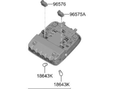 Kia 92800S9500GYD LAMP ASSY-OVERHEAD C