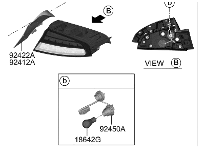 Kia 92401J5520 Lamp Assembly-Rear Comb