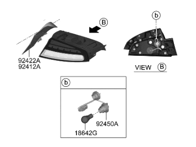 Kia 92402J5520 Lamp Assembly-Rear Comb