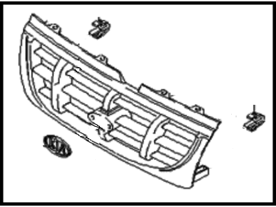 Kia 0K08B50710 Front Radiator Grille Assembly