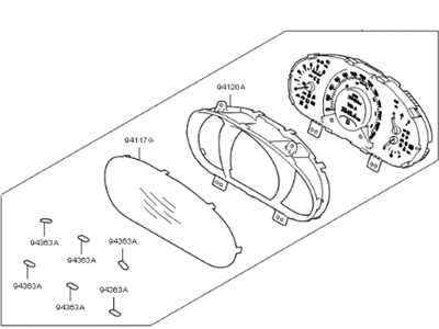 Kia 940113W035 Cluster Assembly-Instrument