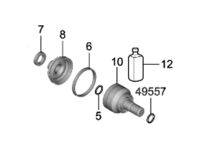 Kia 498R3CV100 JOINT KIT-DIFF SIDE