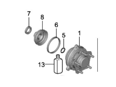 Kia 498L1CV100 JOINT KIT-WHEEL SIDE