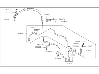 Kia 575100Z100 Hose Assembly-Power Steering Oil Pressure