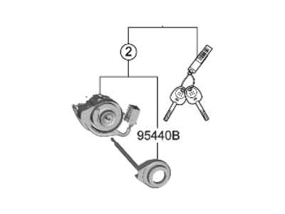Kia 81900K0H00 KEY SUB SET-STEERING