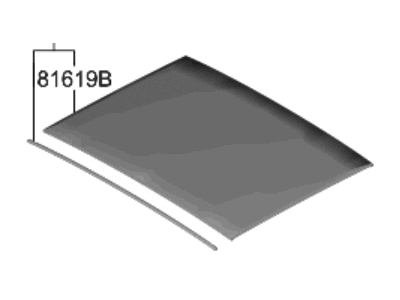Kia 81640P1000 GLASS ASSY-PANORAMAR