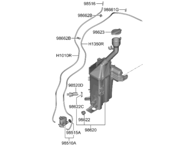 Kia 98610AT100 RESERVOIR & PUMP ASSY