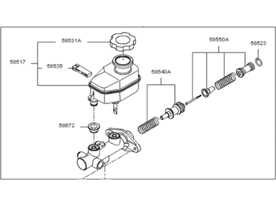 Kia 585102F220 Cylinder Assembly-Brake