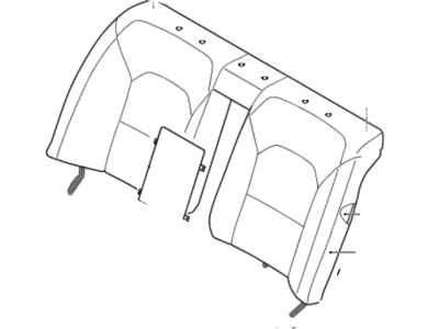 Kia 893703R710GXT Rear Seat Back Cover