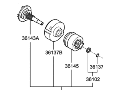 Hyundai 36140-2B614 Clutch Set