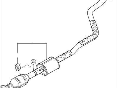 Kia 286501W850 Center Muffler Assembly