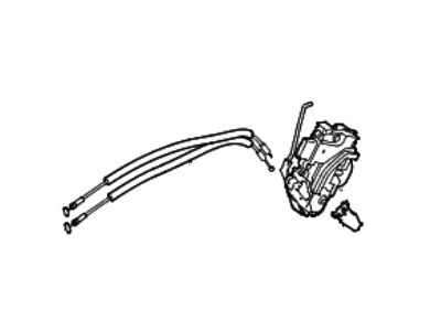 Kia 814103R000 Rear Door Latch & Actuator Assembly, Left