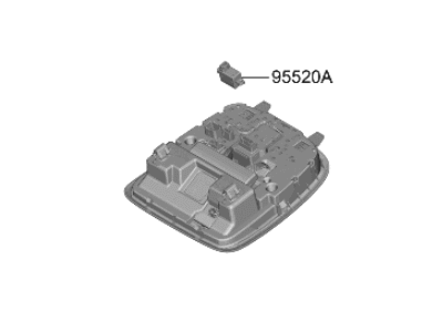 Kia 92800J5520TWK LAMP ASSY-OVERHEAD C