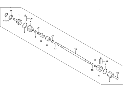 Kia 49501B2100 Shaft Assembly-Drive, RH