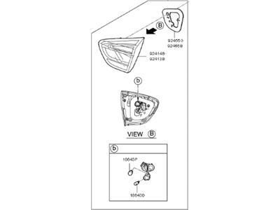 Kia 924041W000 Lamp Assembly-Rear Combination Inside