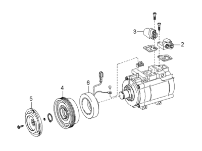 Kia 9770138071 Air Conditioner Compressor Assembly