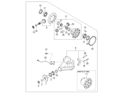 Kia 0K08A27100A DRIVING/DIFFERENTIAL