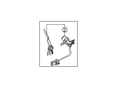 Kia 819802FD00 Front Door Lock Assembly, Right