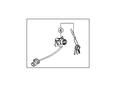 Kia 819702FD00 Front Door Lock Assembly, Left